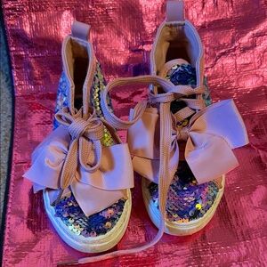 JoJo Siwa Pink and Purple Sequin Sneakers with Bow